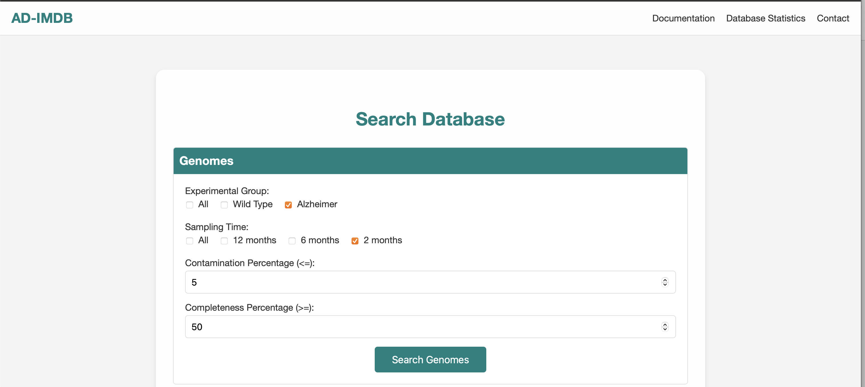 Example Filtered Search